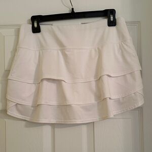 Athleta White Tiered Skort